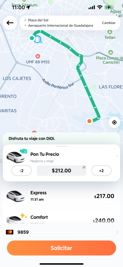 Transporte Público - ¿Cómo llegar de Guadalajara al Aeropuerto en Didi?